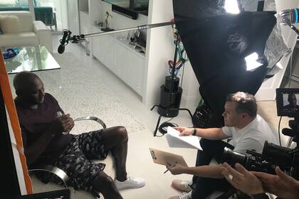 El detrás de escena de la grabación de las entrevistas a Jordan