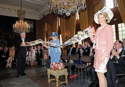 El día de la inauguración de la muestra en su honor llamada “Máxima, diez años en Holanda”, en el Palacio Het Loo