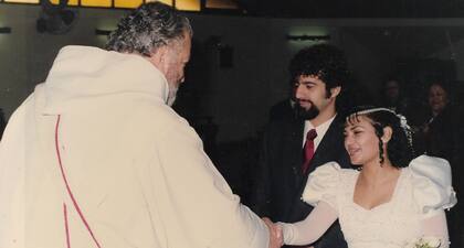 El día de su casamiento.