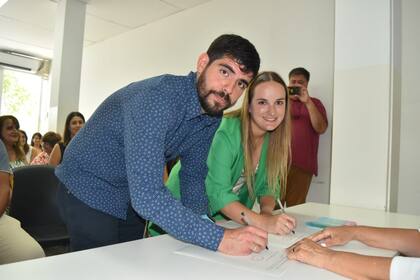 El día de su casamiento por civil