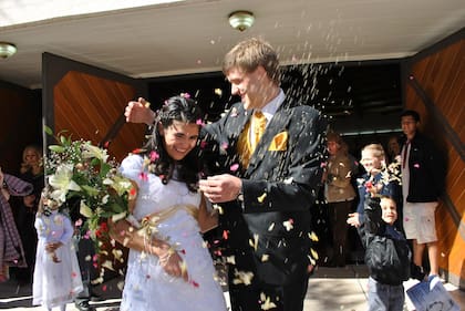 El día del casamiento de Jorgelina y Ferdie