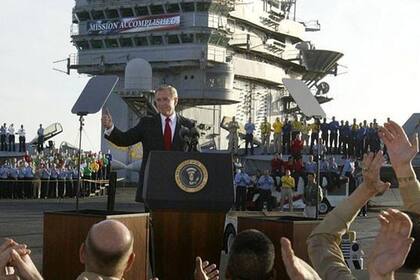 El día del recordado "Misión cumplida"