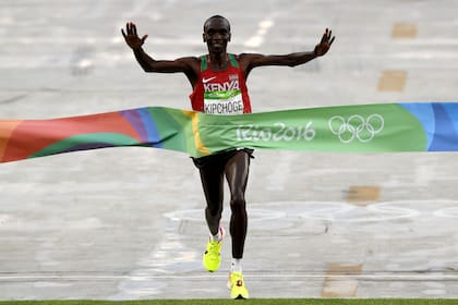 El día en que Kipchoge ganó el maratón de los Juegos Olímpicos de Río de Janeiro 2016.