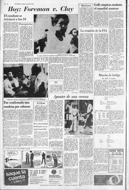 El día esperado: Foreman-Ali, por la corona mundial de los pesados, en Zaire
