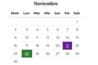 ¿Es feriado hoy, viernes 21 de noviembre?