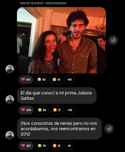 El día que Martín Garabajal mostró la mítica foto del reencuentro con Juliana Gattas
