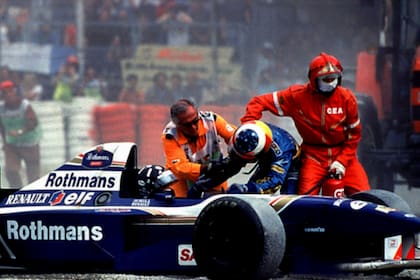 El diálogo de Schumacher con Damon Hill