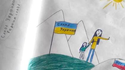 El dibujo de una niña rusa contra la invasión a Ucrania que terminó en una condena a dos años de prisión para su padre