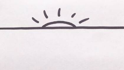 El dibujo del presidente Macri, titulado "Amanecer"