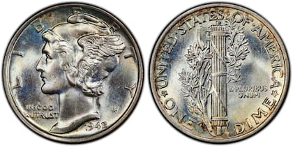 El dime cuenta con un error de acuñación en la fecha