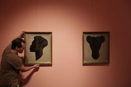 El díptico exhibido en el Museo Quinquela Martín