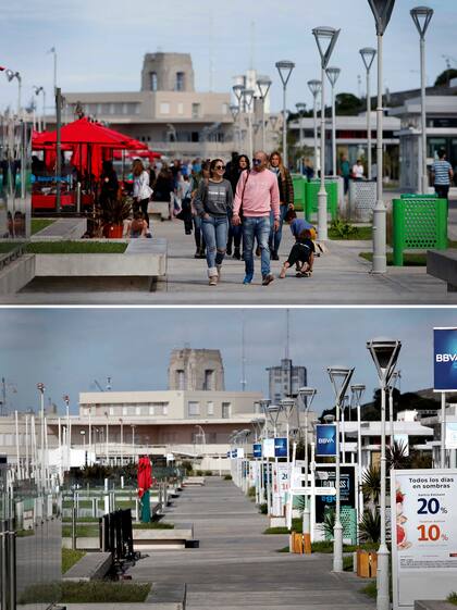 Caminatas por los bordes de Mar del Plata en 2019 vs. la soledad de hoy