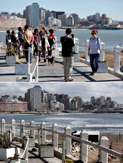 La ciudad de Mar del Plata vacía con respecto a las Pascuas de 2019