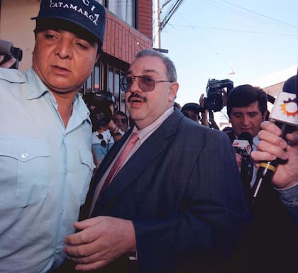 El diputado Ángel Luque, padre del principal acusado de matar a María Soledad Morales, durante el primer juicio, en 1996