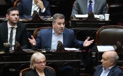El diputado Cristian Ritondo en la sesión especial en Diputados por la movilidad jubilatoria