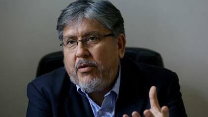 Fernando "Chino" Navarro, funcionario nacional y referente del Movimiento Evita junto a Emilio Pérsico