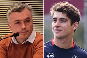 El diputado del Partido Socialista, Esteban Paulón, junto al piloto argentino de Fórmula 1 para Williams, Franco Colapinto