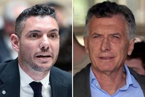 El diputado nacional Damián Arabia junto al expresidente y líder del Pro, Mauricio Macri