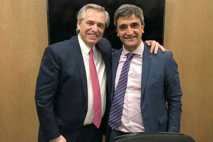 El diputado nacional por Tucumán Pablo Yedlin, junto al presidente Alberto Fernández