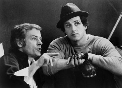 El director con Stallone como Rocky Balboa