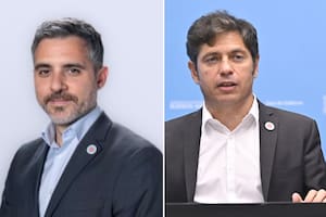 El director de ARBA, Cristian Girard, y el gobernador de la provincia, Axel Kicillof