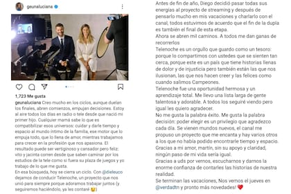 El discurso completo de Luciana Geuna que compartió en su cuenta de Instagram