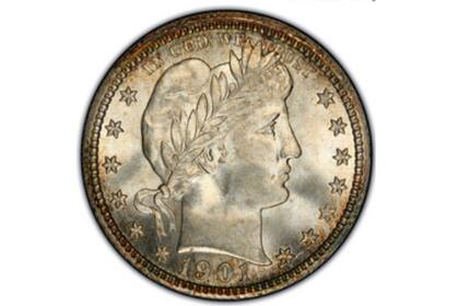 El diseño, obra de Charles E. Barber, muestra en el anverso a Liberty con gorro frigio y corona de laurel