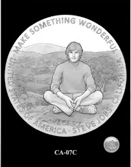 El diseño que le gustó a la familia muestra un joven Steve Jobs conectado con la naturaleza californiana