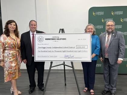 El Distrito Escolar Independiente del Condado de Jim Hogg recibió una subvención de US$266.868 para capacitar a 126 estudiantes