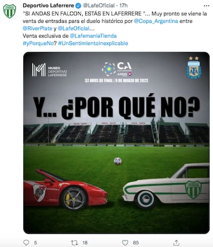 El divertido afiche con el que Laferrere promociona su partido ante River