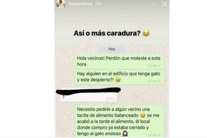 El divertido e inesperado pedido de Flor Jazmín Peña a sus vecinos. Imagen: @Florjazminpe