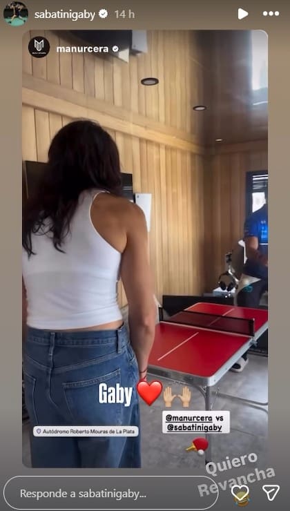 El divertido momento que vivieron Sabatini y Urcera jugando Ping Pong