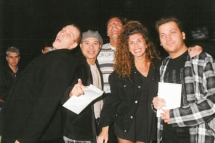 El Dj Aldo Haydar, Clota Lanzetta, Mike Cameroni, Zarina bailarina y presentadora de Ku Pinamar y su marido Dj Dero