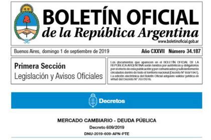 El DNU que se publicó este domingo