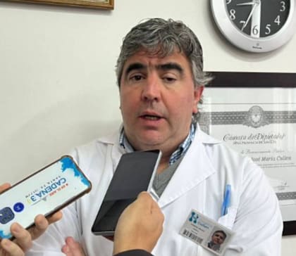 El doctor Bruno Moroni en declaraciones a la prensa