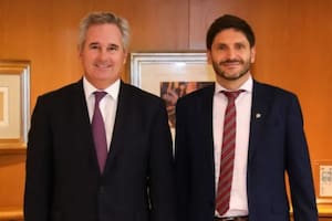 El canciller Pablo Quirno se reunió con el gobernador Maximiliano Pullaro