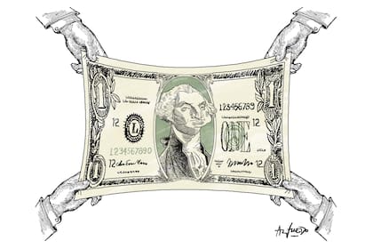 El dólar, tironeado