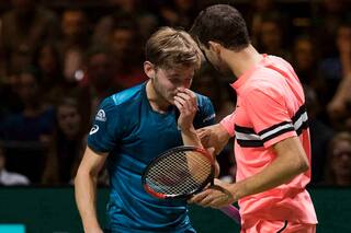 David Goffin se retiró del ATP de Rotterdam por un pelotazo en el ojo