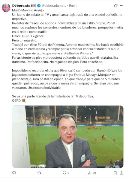 El dolor en las redes sociales por la muerte de Marcelo Araujo