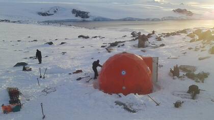 El domo de prueba en la Base Esperanza