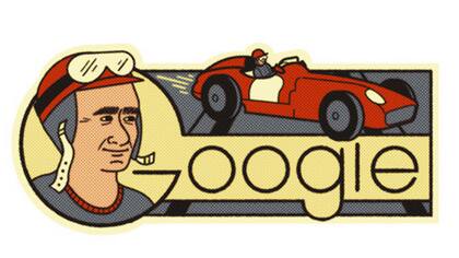 El Doodle que el buscador le dedica a Fangio
