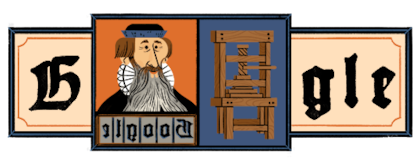 El doodle que le dedicó Google a Gutenberg