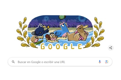 El doodle que presentó Google para la inaguguración de los Juegos Olímpicos 2024