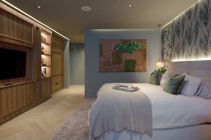 El dormitorio de una unidad modelo