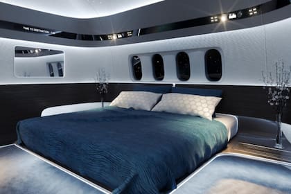 El dormitorio luce como un cuarto de hotel