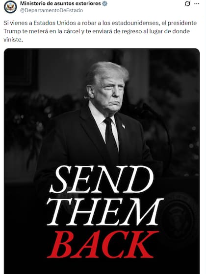 El DOS apuntó contra los migrantes que ingresen de manera ilegal a Estados Unidos