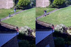 El dramático momento de la caída en la alcantarilla