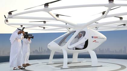 El drone volador desarrollado por la firma alemana Volocopter