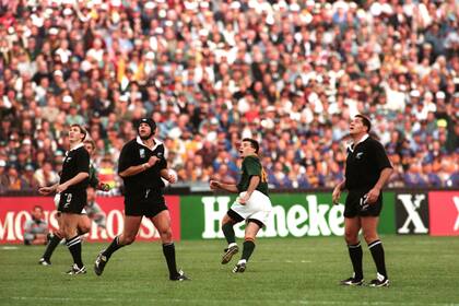 El drop decisivo de Joel Stransky en la final del Mundial Sudáfrica 1995, Springboks vs. All Blacks.