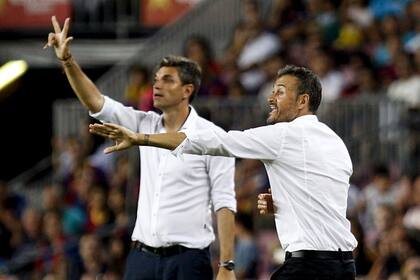 Contra el Barcelona de Luis Enrique, su ex compañero en la temporada 98/99; el argentino derrotó al equipo catalán como técnico de Alavés y Leganés